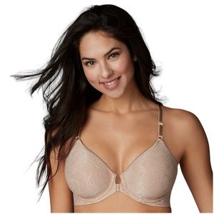 Bali Comfort Revolution Full-Figure Front Closure Underwire Bra Nude 38B